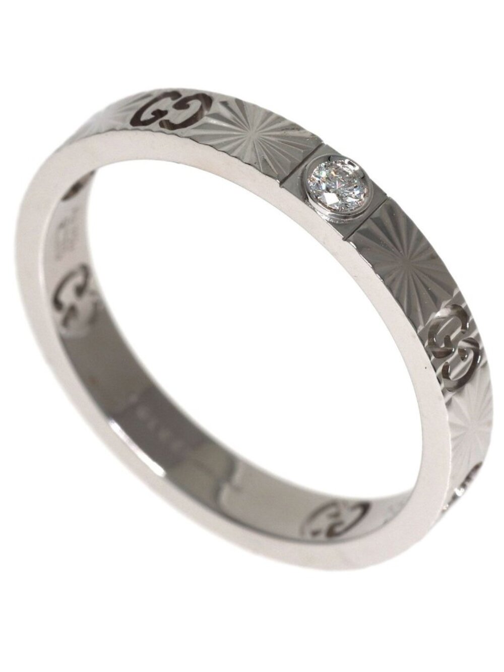 Gucci Icon Heart Diamond Ring 18k White Gold